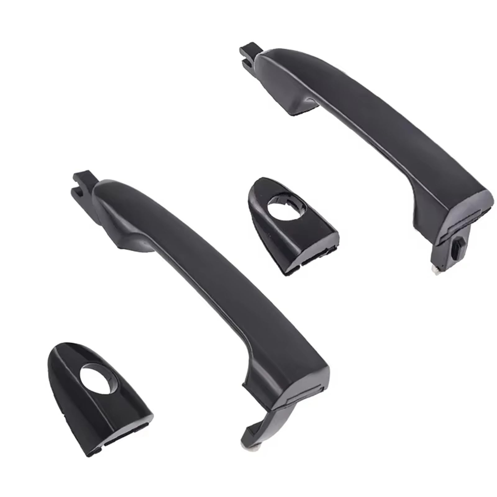 ZJYZYQ Car Sliding Outer Door Handle for KIA for Cerato for Spectra 2005-2009 Exterior Black Door Handle Catch 8EA(Front Pair)