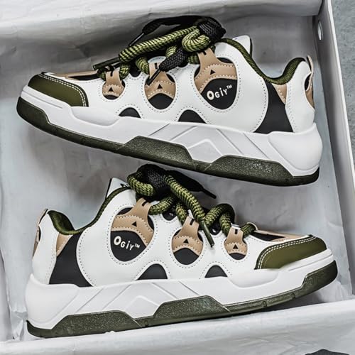 Men's Color - Block Retro Sneakers, Fashion Casual Sports Shoes - Fashionable for Street Basketball, Weekend Hangouts & Daily Commutes2