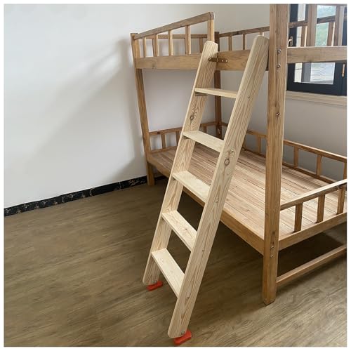 Tobogán de castillo de madera de 230 cm para niños y adultos, escalones de 10 cm de ancho con patas de goma, perfecto para dormitorios, dormitorios y espacios de vida