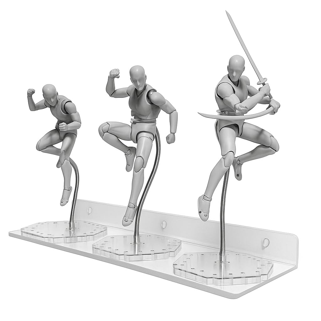 Amazon.com: 3 Pack Acrylic Floating Shelf Snake Tube Bracket