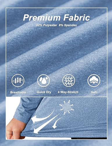 Image of TACVASEN Men's Sports Shirts 1 /4 Zip Long Sleeve Fleece Lined Running Workout Pullover Tops Sweatshirt