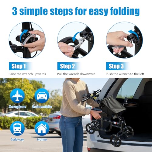 YESBAY Foldable Knee Scooter