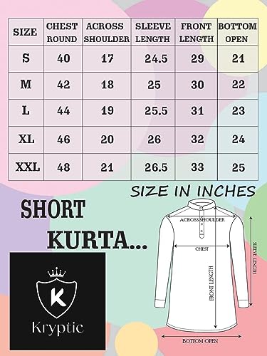 Image of KRYPTIC Men Solid Full Sleeve Regular Shirt Kurta