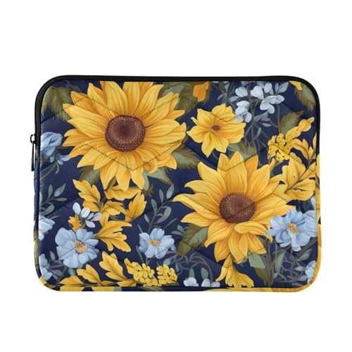 Funda para portátil 13-14 pulgadas con diseño Floral azul