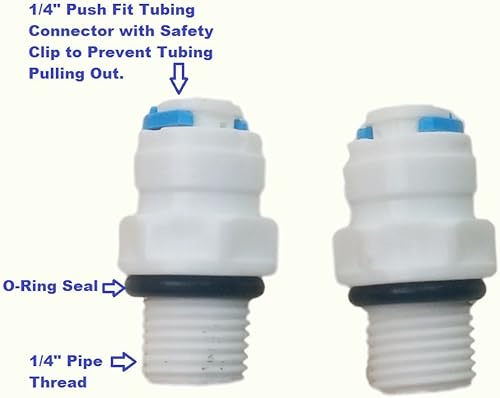 Miniatura 4 de Juego de reemplazo de filtros de ósmosis inversa - Filtros RO de 4 etapas con membrana 75 GPD Ajuste universal para sistemas de filtro de agua