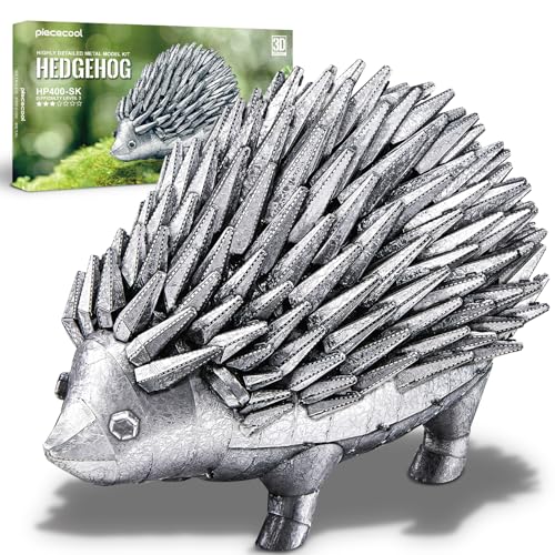 Piececool Puzzle 3D de metal, modelo animal 3D Metal Puzzle para 340 acero inoxidable, todo metal, colección de restauración 1:1, regalo de cumpleaños, kit de maqueta para adultos, 222 piezas