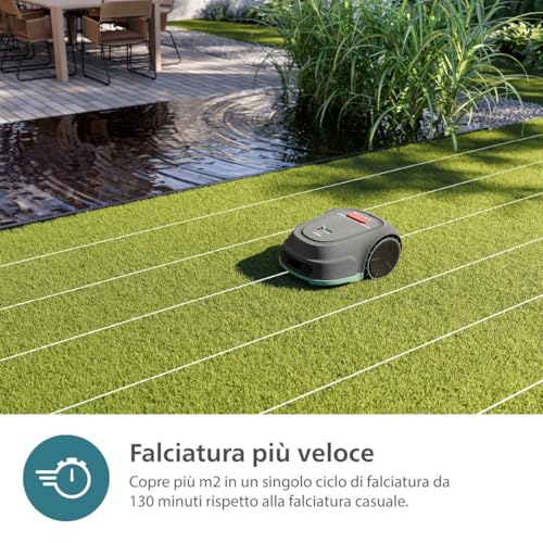Robot Tosaerba Philips Serie 3000 - Taglio Trasversale, Mappatura Gps, Tosaerba Intelligente, Taglio Veloce, Prestazioni Anche In Pendenza, App Homerun, Sensore Pioggia, Grigio Calcare (RSL3000/10) - 5