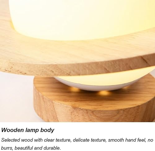 Miniatura 5 de Lámpara de techo de cristal moderna de mediados de siglo, lámpara de techo semiempotrada de madera, lámpara de techo de globo de vidrio de leche