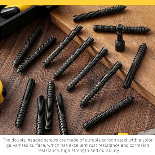Image of Hicarer 20 Pack 1 /4-20 x 2 Inch Hanger Bolts with Driver Bit