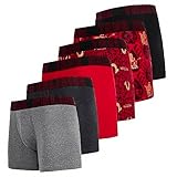 True Religion Mens Boxer Briefs Cotton Stretch Underwear for Men Pack of 6 Red