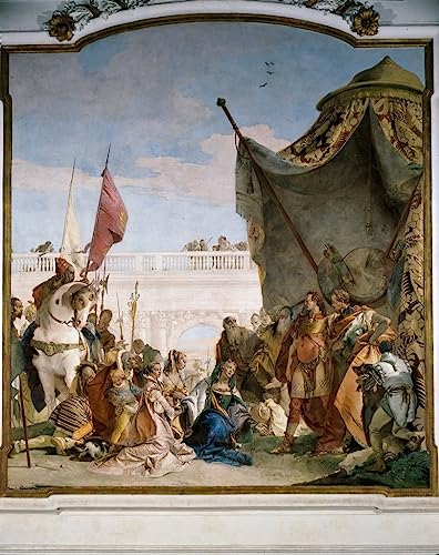 Poster toile Tiepolo Darius III 50x70cm pour remplacer les affiches en papier fragiles