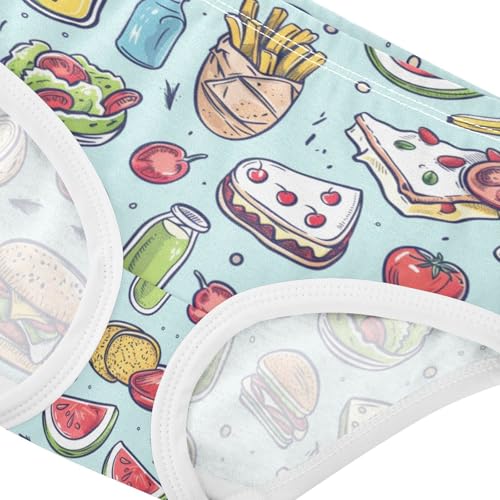 ZZKKO Cartoon Food Fruit Girls Underwear Toddler Panties for Girls Comfort Brief Size 2-8T3