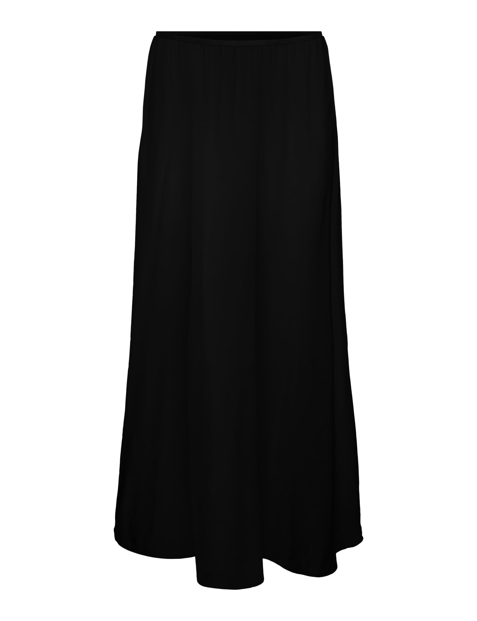 VERO MODA Women's Elastic Waist A-line Maxi Skirt, Black, S