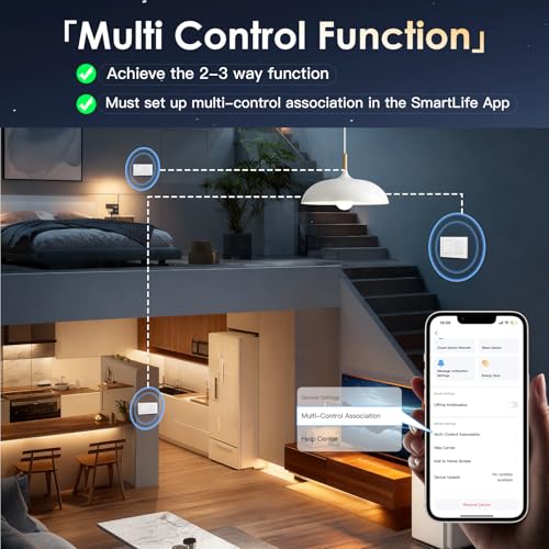 BSEED Smart Lichtschalter mit WiFi Dimmer Schalter, LED Dimmschalter Unterputz, Kompatibel mit Alexa&Google Home, PC Rahmen, Smarte Zeitpl&auml;ne, 1 Fach 1 Weg, Wei&szlig; (Neutralleiter Erforderlich)