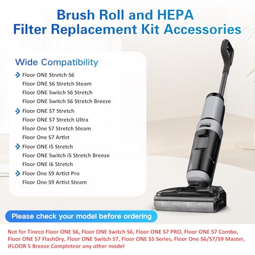 Image of Roller Brush & Filter Replacement for Tineco Floor ONE Stretch Series i5 /i6