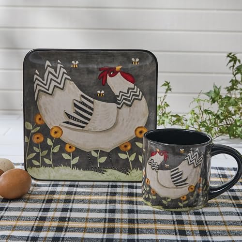 Juego de 4 tazas My Little White Hen Park Designs gris miniatura 5