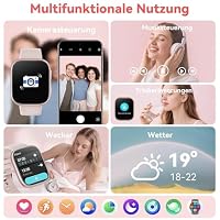 Hwagol Smartwatch Damen Herren, 1.83" HD Fitnessuhr mit Telefonfunktion, Fitness Tracker mit SpO2 Pulsmesser Schlafmonitor Schrittzähler, 110+ Sportmodi Sportuhr, IP68 Wasserdicht Smart Watch – Ansicht 7