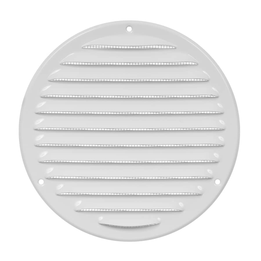 Ø 160mm / 6 inch White Metal Ventilation Grille with Flyscreen - Air Vent Cover
