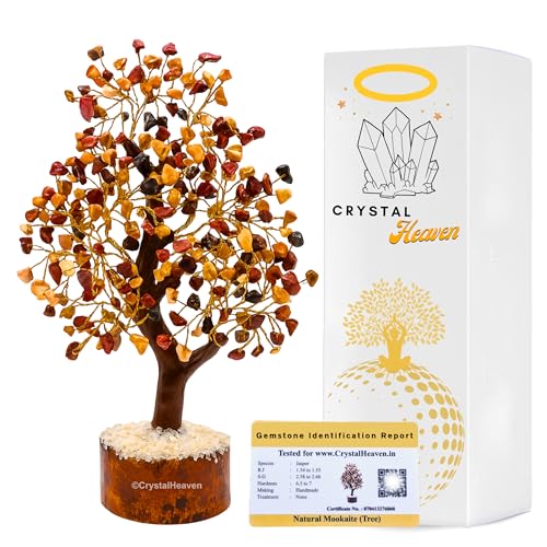 Image of Certified Mookaite Crystal Tree for Good Luck - Healing Crystals Money Tree for Wealth, Positive Energy at Home Office - Decorative Spiritual Gifts for Vastu, House Warming