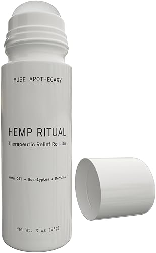 Muse Apothecary Hemp Ritual  Alivio terapéutico roll-on  Aceite de semilla de cáñamo orgánico certificado por USDA, recuperación después del