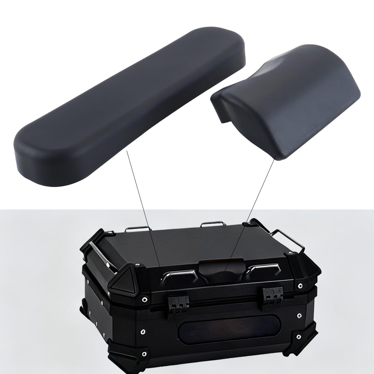 Schienale per bauletto da moto, comodo cuscino, materiale PU, design alla moda, sedile passeggero, viaggi a lunga distanza, adatto per bauletto da 22 litri con universale