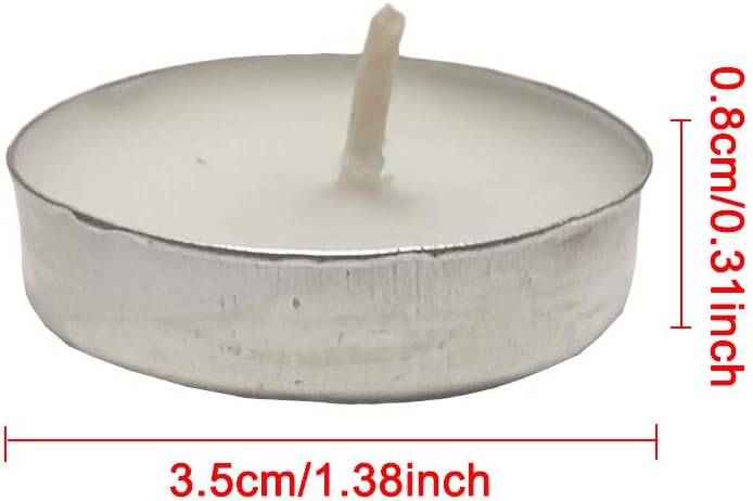 IronBuddy 50Pcs Scented Tea Light Candles 1.5-2 Hours Burn Time Smokeless Tea Light Candles for Wedding Christmas Party Decorations (White)