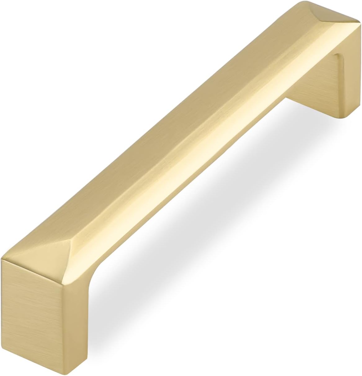 Haidms 10 Pack Gold Cabinet Handles 3-3/4 Inch(96mm) Hole Center Soild Zinc Alloy Brushed Gold Cabinet Pulls Kitchen Drawer Pulls Cupboard Hardware for Kitchen