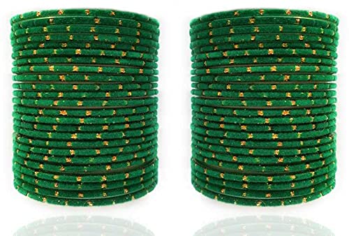 Dreamy Designs glass valvet colours full bangle set (pack of 48) (Green, 2.6) (B0951RVRJQ) Amazon Price History, Amazon Price Tracker