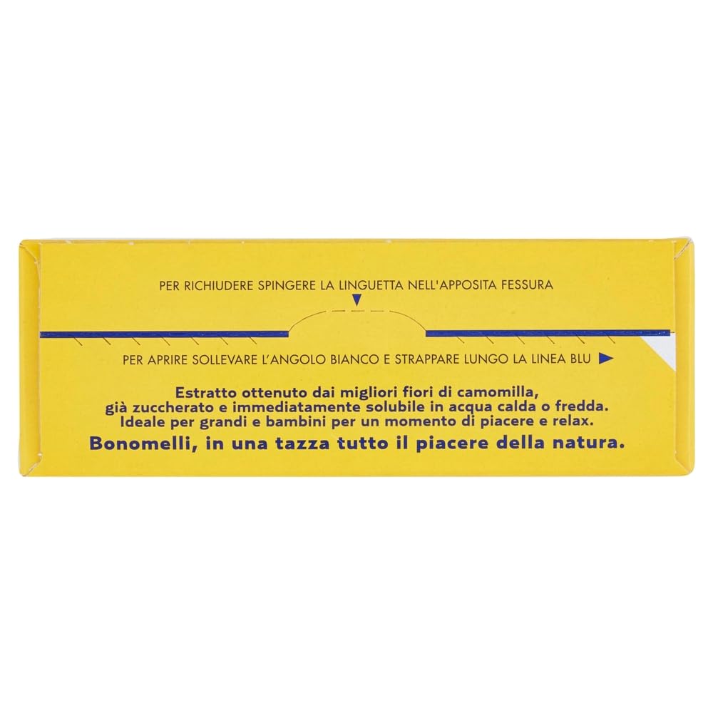 16x Bonomelli Classic Lösliche Kamille/Camomilla Solubile 20 filtri, Kamille 20 beutel 5g + Beni Culinari Kostenloser Schlüsselanhänger