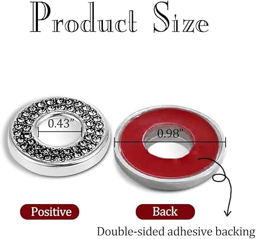 Miniatura 2 de HAOBO 4 Piezas Cubiertas Brillantes para Cerradura de Puerta de Auto, Cubierta de Perno de Puerta de Auto, Calcomanías Brillantes para Tirador de