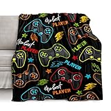 lirs Bedding Gaming Throw Blanket 60' x 50’’ Super Soft, Fleece, Gamer Gift for Couch Sofa for for Kids Boys Teens Video Game (MT-A11, 60’’x50)