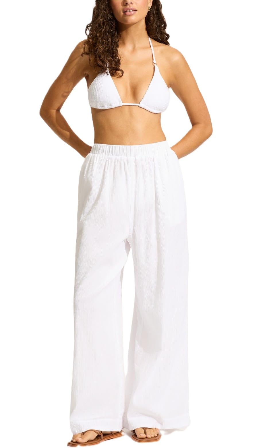 Seafolly Womens Crinkle Beach Pant