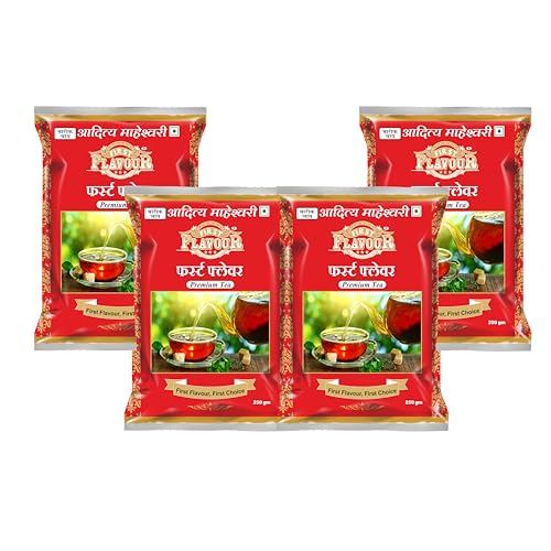 Image of First Flavour Premium CTC Dust Tea - 250G (Pack Of 4) | Strong Kadak Chai | Fresh Assam Tea | Rich Aroma & Taste | Strong blend | Refreshing | All Natural Ingredients | No preservatives