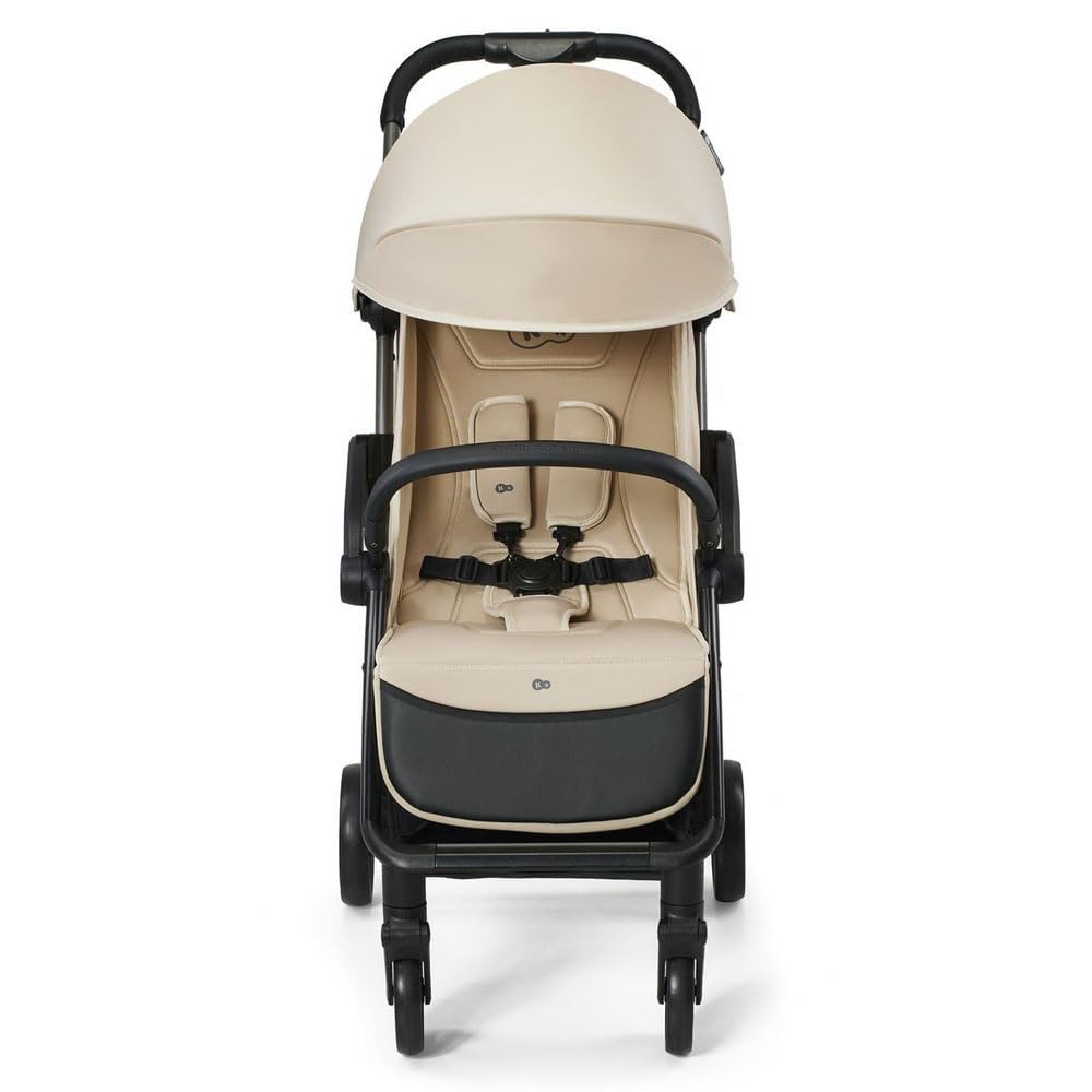 Kinderkraft APINO Passeggino Leggero fino 22 kg, Solo 7,5 Kg, Passeggino Da Viaggio, Pieghevole automatico, Schienale Regolabile In Posizione Sdraiata, Copertura Antipioggia, Beige