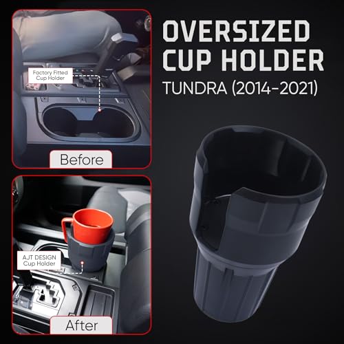 Portavasos sobredimensionado para Tundra 2014-2021 ABS negro miniatura 3