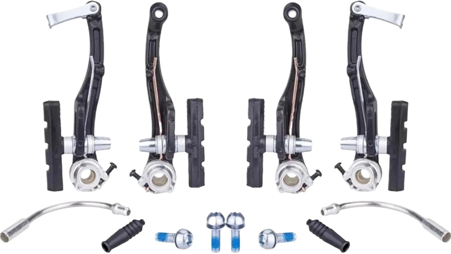 V Brake Calipers Set Bicycle Linear Pull Caliper Pads Shoe for Road Folding Cruiser Bike