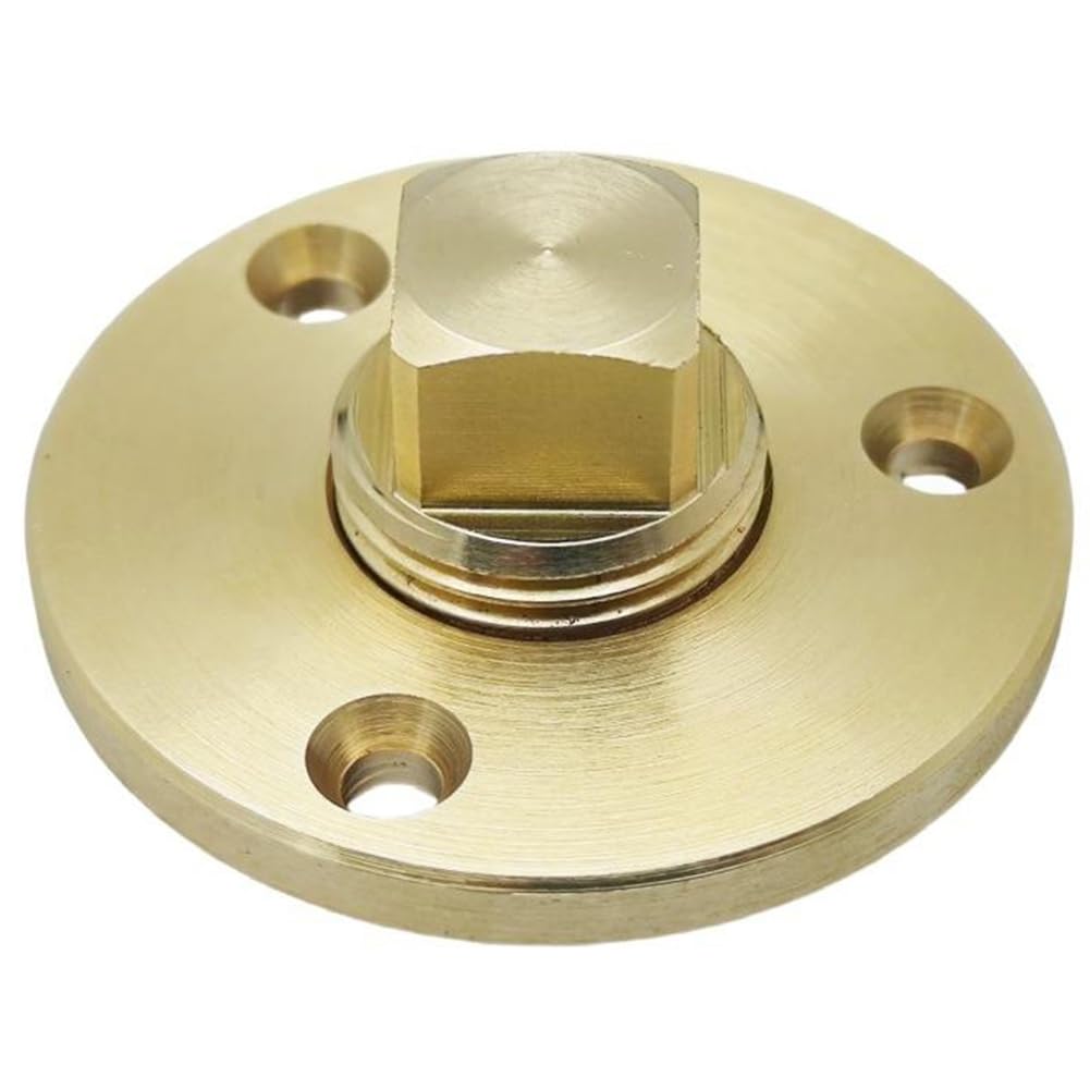 Aundhegrtt For Marine Yacht for BSPT 1/2"-14 Pipe Brass Drain Plug 2 Inch-Flange Sealing Plug for Marine and Yacht Hardware