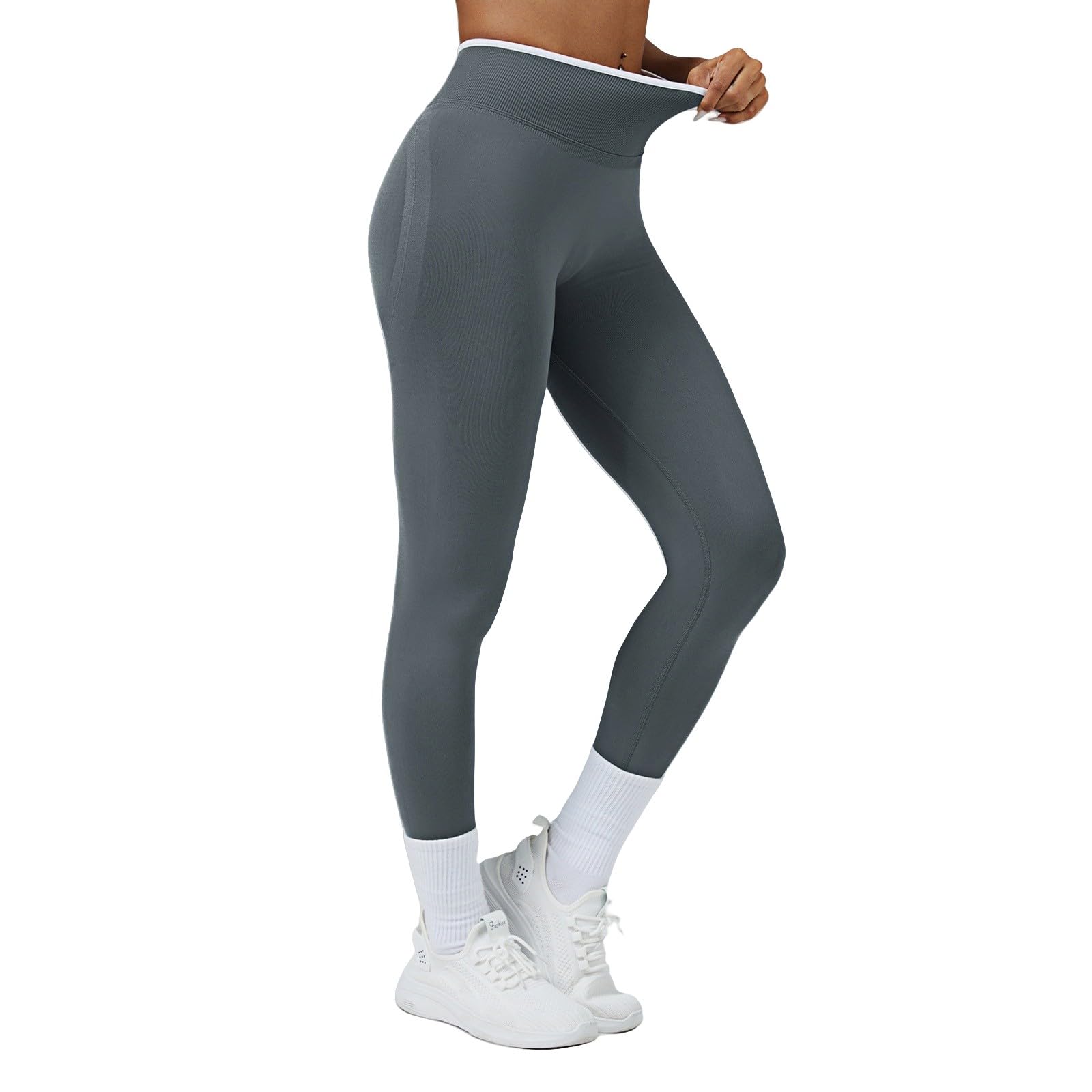 Set de sport taille haute avec legging et soutien-gorge pour la course et la gym - 4