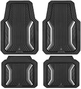 CAR PASS Heavy Rubber car mats, Deep Waterproof car Floor mats All Weather, Universal Trim Fit fo...