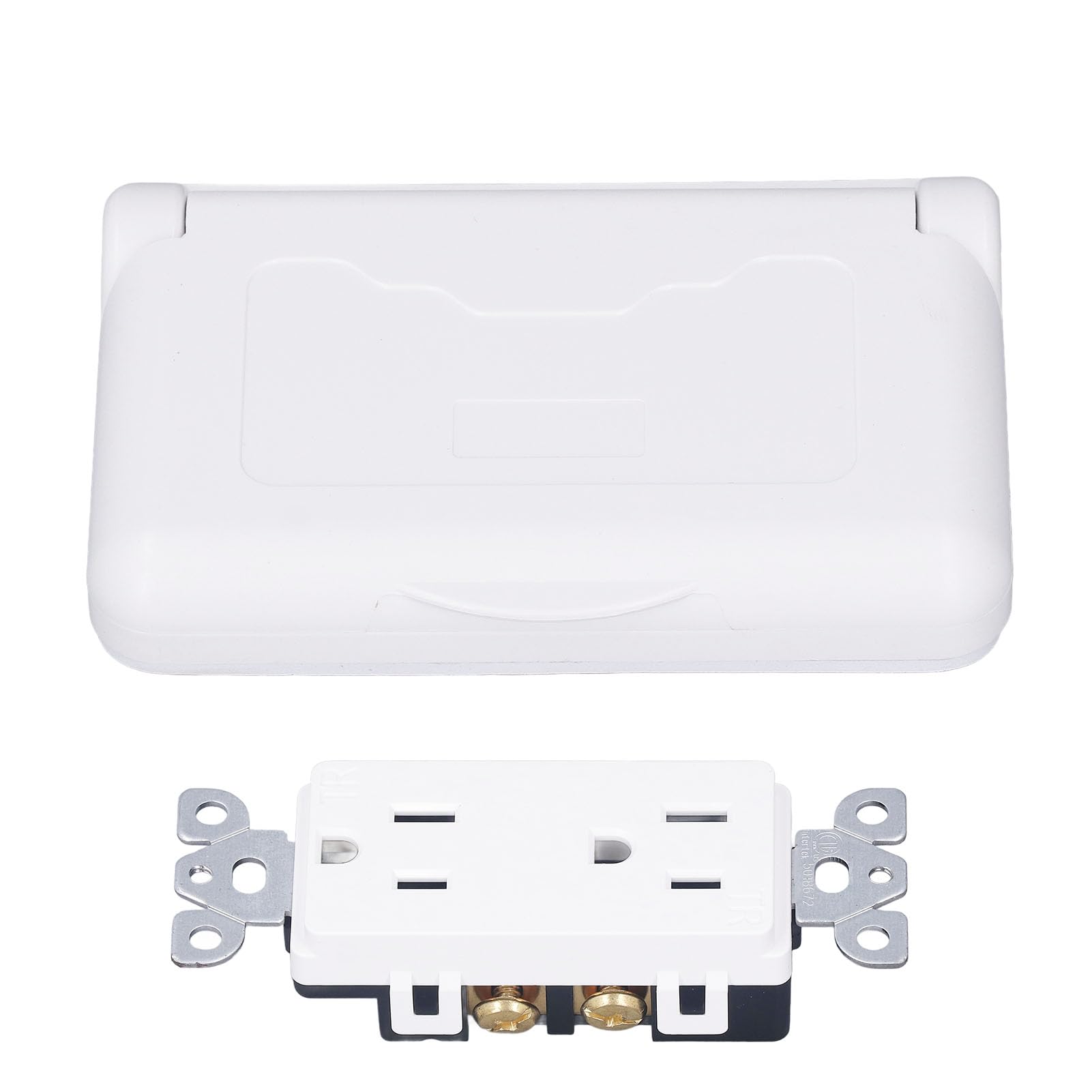 Weatherproof Outlet with Cover US Standard Power Socket Outdoor RV Electrical Receptacle 15A 125VAC