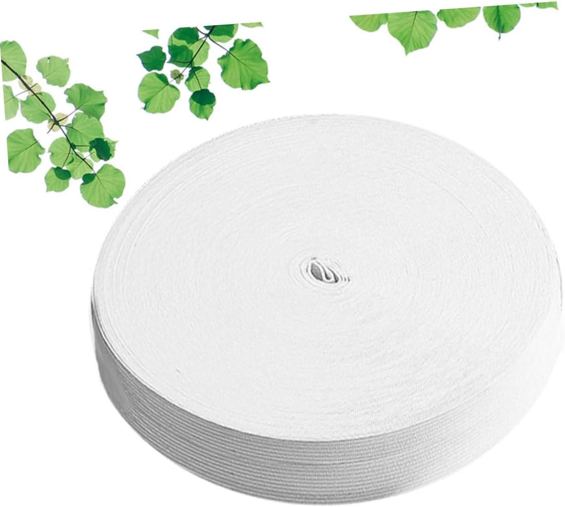 jojofuny 1Roll Meters White Flat Elastic Band for Sewing Wide Durable Stretchy for Clothing Accessories DIY Projects Garment Making and Crafts