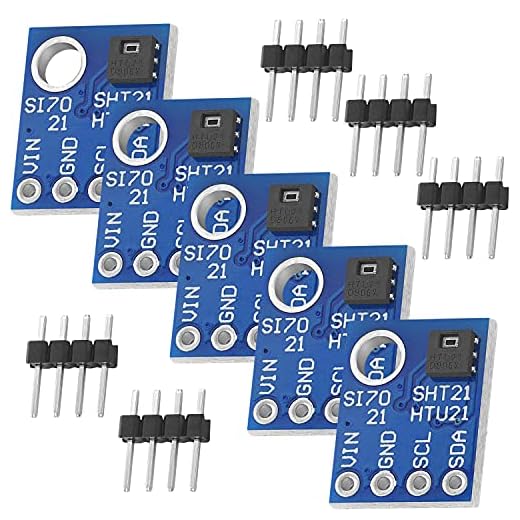 AZDelivery 5 x GY-21 HTU21 Sensor de Humedad y Temperatura Compatible con Arduino con E-Book Incluido!