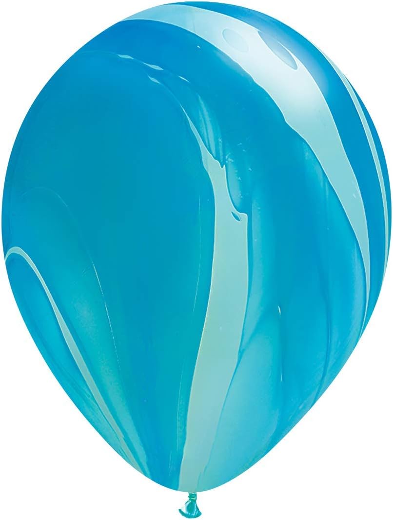 Qualatex Rainbow SuperAgate Assortment Biodegradable Latex Balloons, 11-Inches (10-Units)