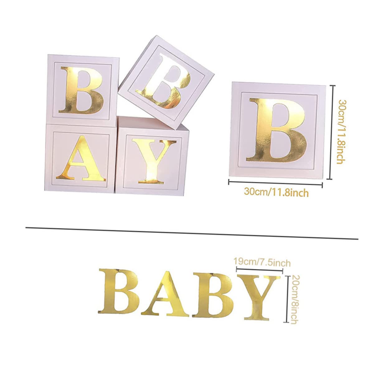 Ballonbox für Babyparty, 1 Satz, Papier, zur Geschlechtsenthüllung