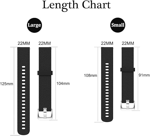 Vista 4 de Compatible con Garmin Vivoactive 4, correa de repuesto de silicona de liberación rápida de 0.866 in de ancho para Garmin Vivoactive 4/Garmin Venu