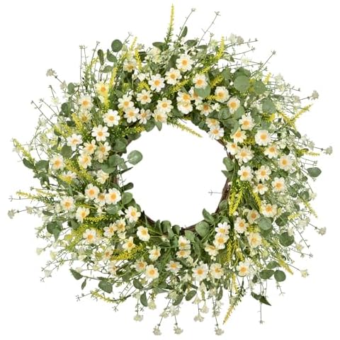 GRBAMBI 22 Inch Daisy Flower Wreath Cover