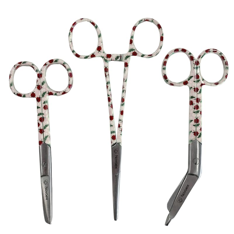 Krankenschwester scheren set "Weißer Marienkäfer" – Verbandschere – Krankenpfleger scheren set – Schere Krankenschwester – erste-hilfe-schere – pflegekraft geschenk – pflegeschere - bandagenschere
