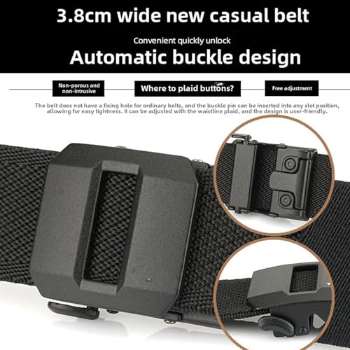 Exteriorm-U Belt, 120CM Nylon Ratchet Tactical Work Belt with Adjustable Release Buckle for Men2