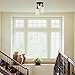 GLOBE Electric 65904 3-Light Bronze Semi-Flush Mount Ceiling Light Fixture with Seeded Glass Shades, Ideal for Kitchen, Bathroom, Bedroom, Closet Light, Home Essentials, LED Bulbs Compatible