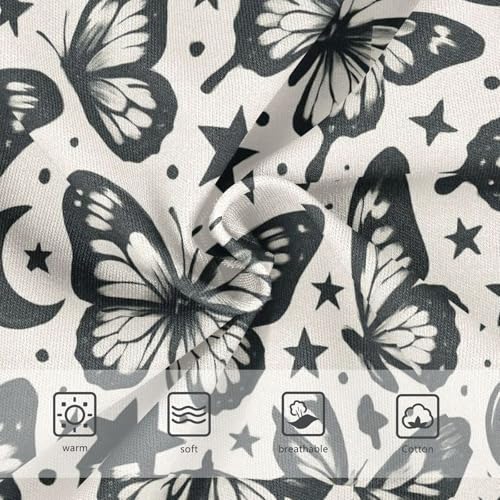 Joisal Cotton Girls Underwear Toddlers Black White Butterflies Star Panties for Girl Bright Briefs Girls Undies 2t3